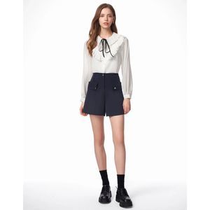 Zara SHIRT BOW TIE RUFFLE COLLAR